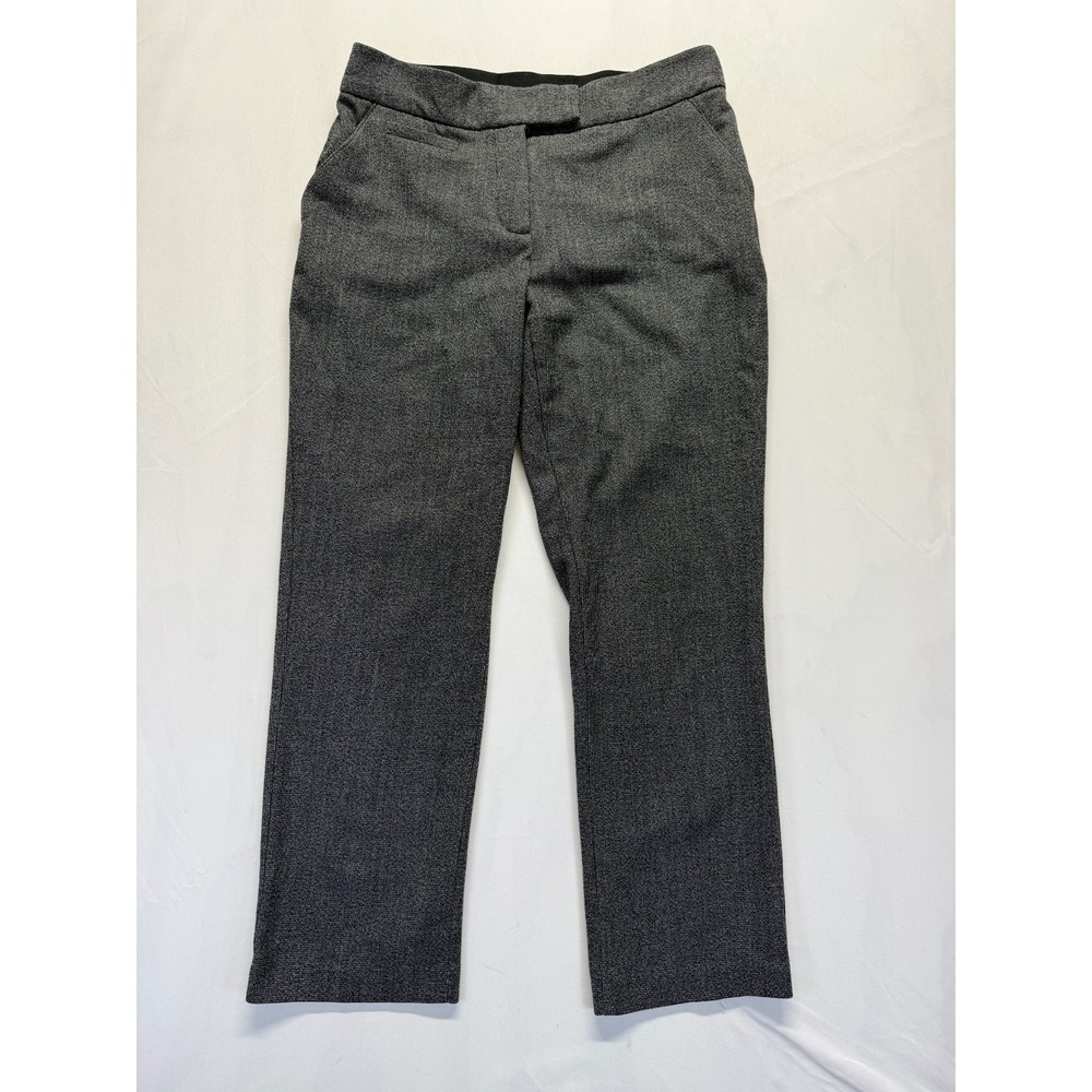 Investments Dress Pants Womens 4P Gray Textured Stretch Mid Rise Business Formal